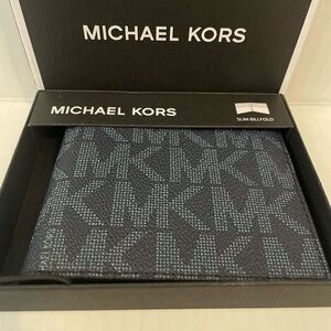 New Michael Kors Wallet Slim Bifold Men Jet Set  6 Pocket